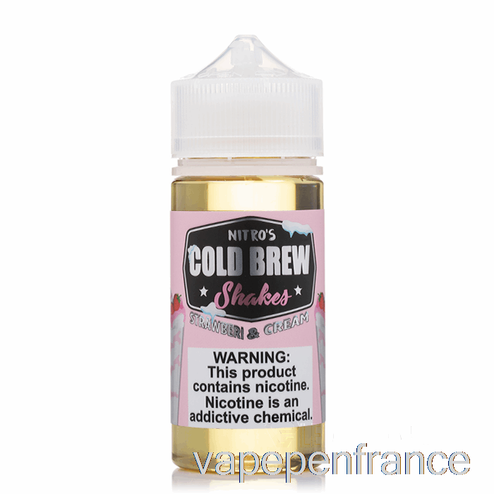 Fraise Et Crème - Infusion Froide Nitro - Stylo Vape 100 Ml 3 Mg